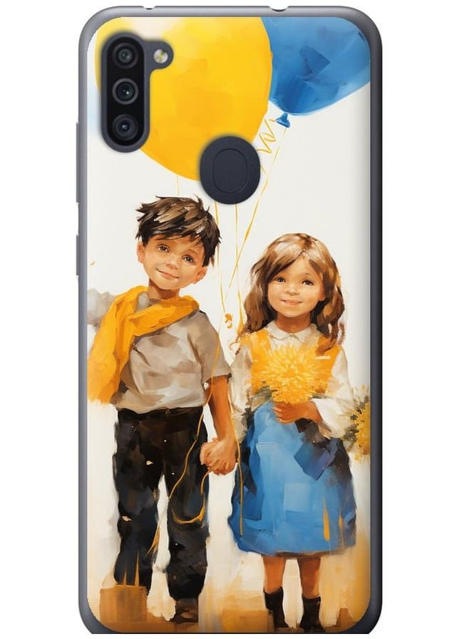 2D пластиковый чехол 'Дети с шариками' для Endorphone Samsung Galaxy A11 A115F (267237986)