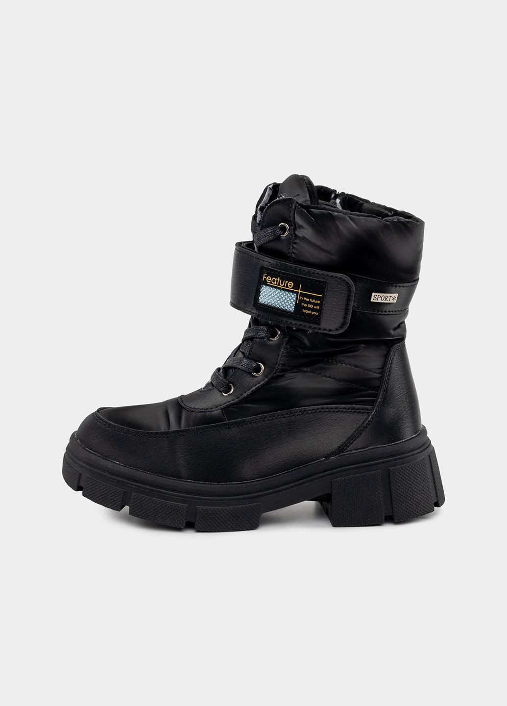 Черные зимние ботинки для девочек цвет черный цб-00228371 Tom.M
