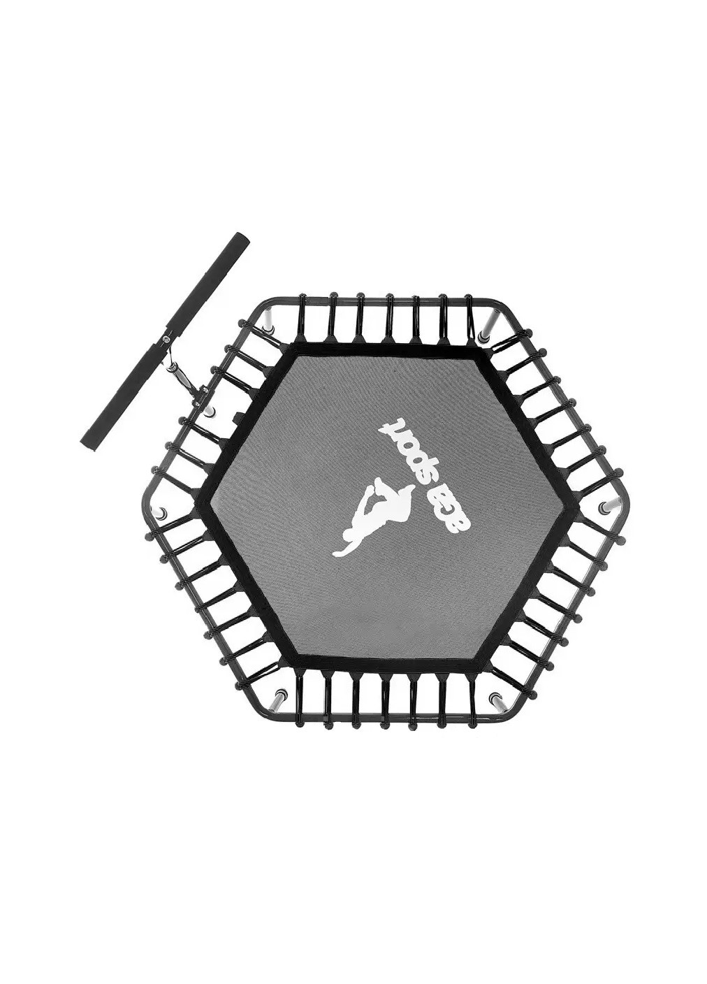 Фитнес батут тренажер шестиугольный для спорта упражнений тренировок фитнеса с ручкой 130 см (474790-Prob) Черный Unbranded (259771733)
