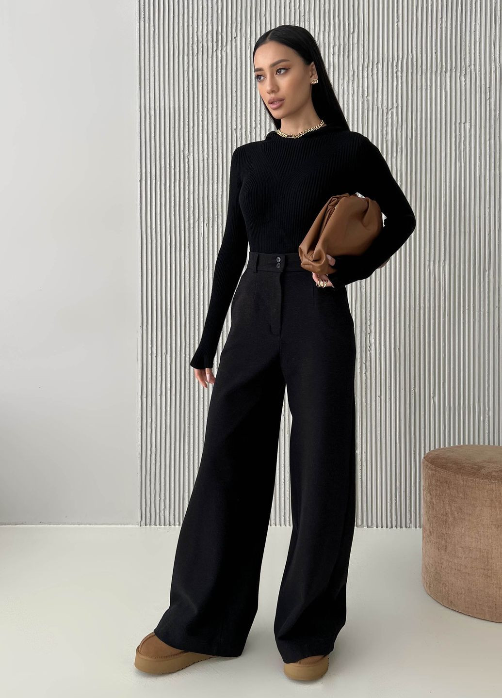 Теплі брюки палаццо на зиму Jadone Fashion (272603260)