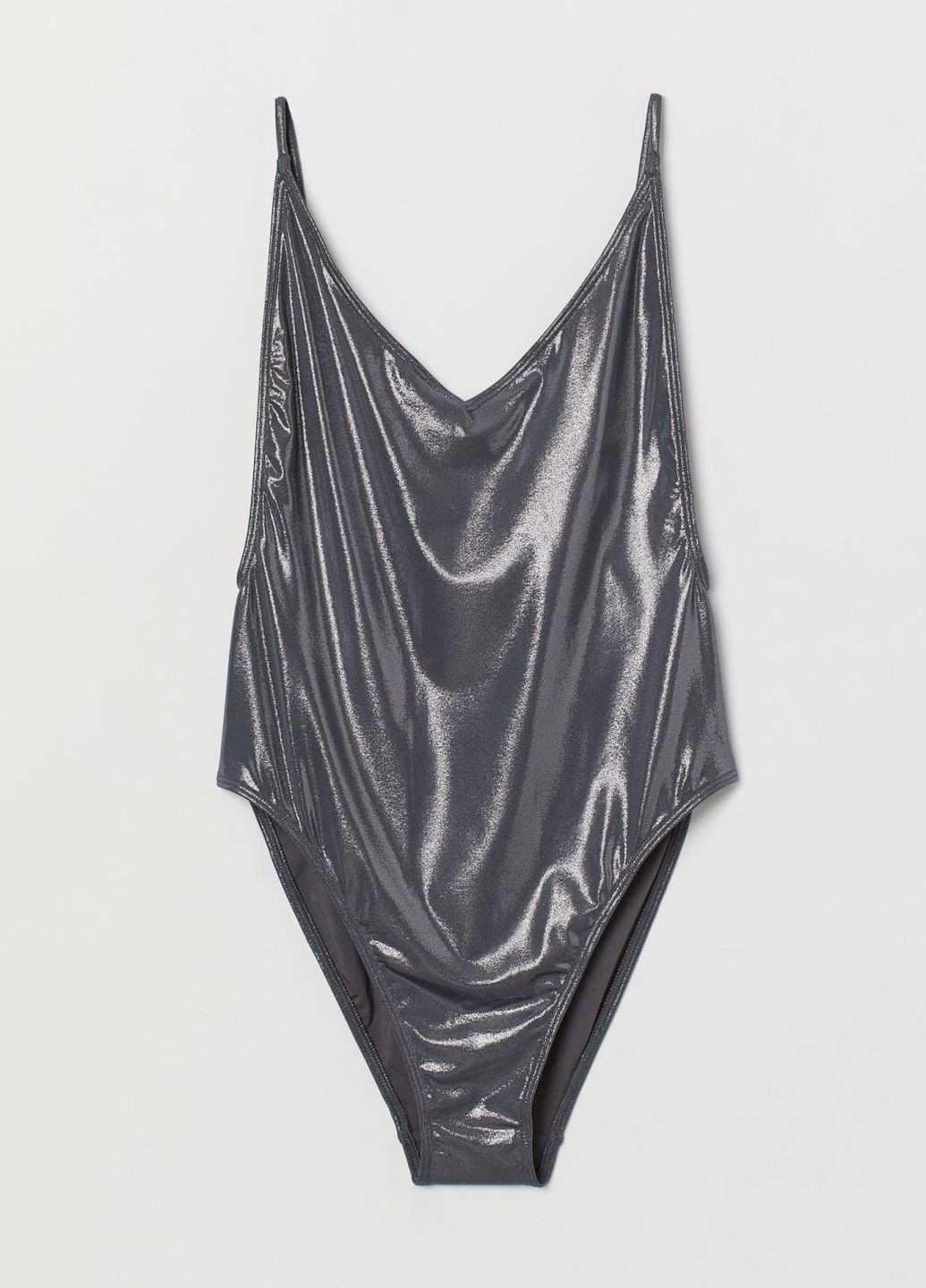 Серебряный купальник H&M