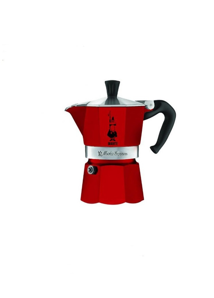Італійська кавоварка Moka E Color на 6 чашок Червона Bialetti (259878155)