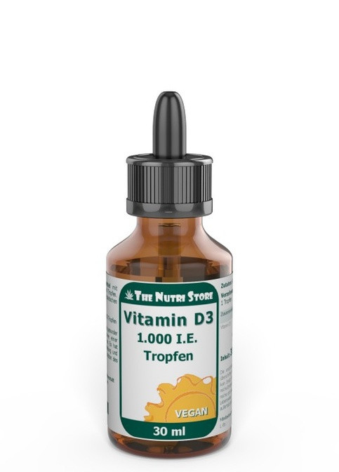 Vitamin D3 1000 IU Vegan drops 30 ml ФР-00000166-2 The Nutri Store (256723583)