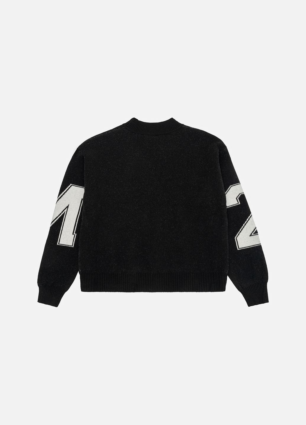 Черный зимний свитер для девочки цвет черный цб-00220735 Lizi Kids