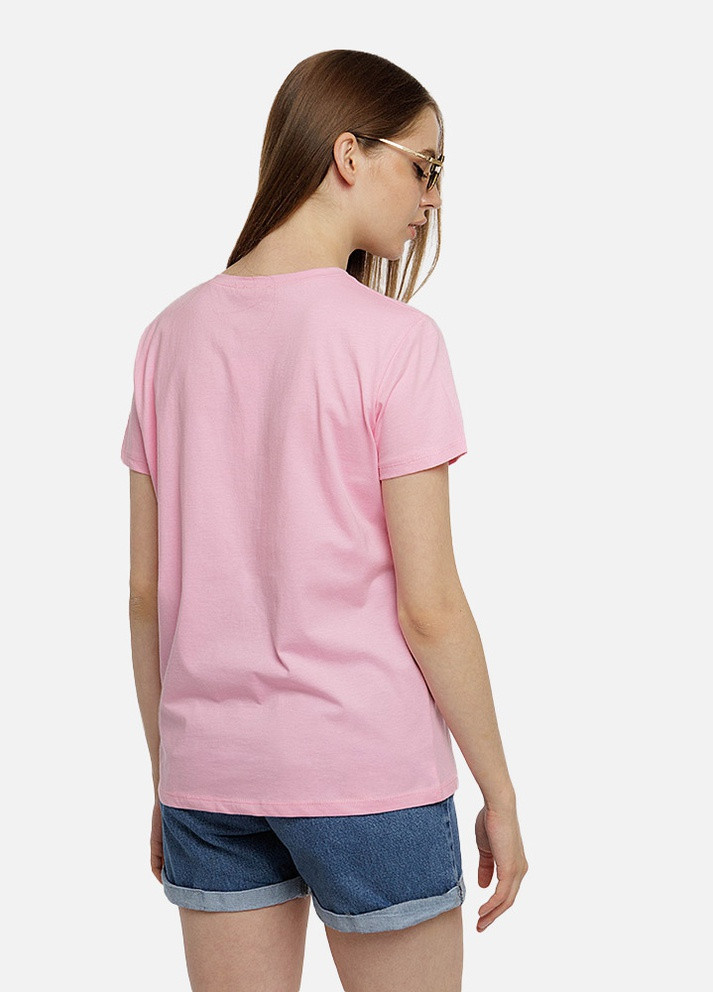 Розовая летняя жіноча футболка регуляр цвет розовый цб-00219315 So sweet