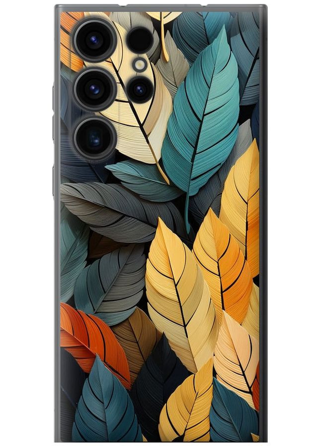 Силиконовый чехол 'Кольорове листя' для Endorphone Samsung Galaxy S23 Ultra (265393582)
