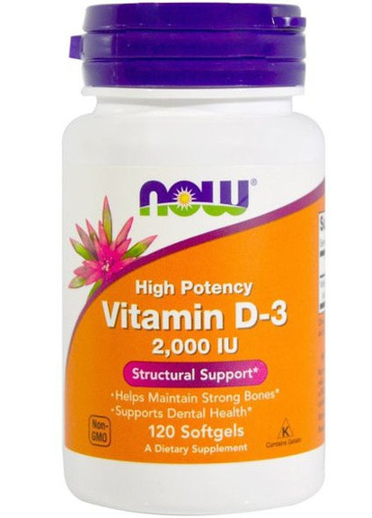 Vitamin D-3 2000 IU 120 Softgels Now Foods (256724051)