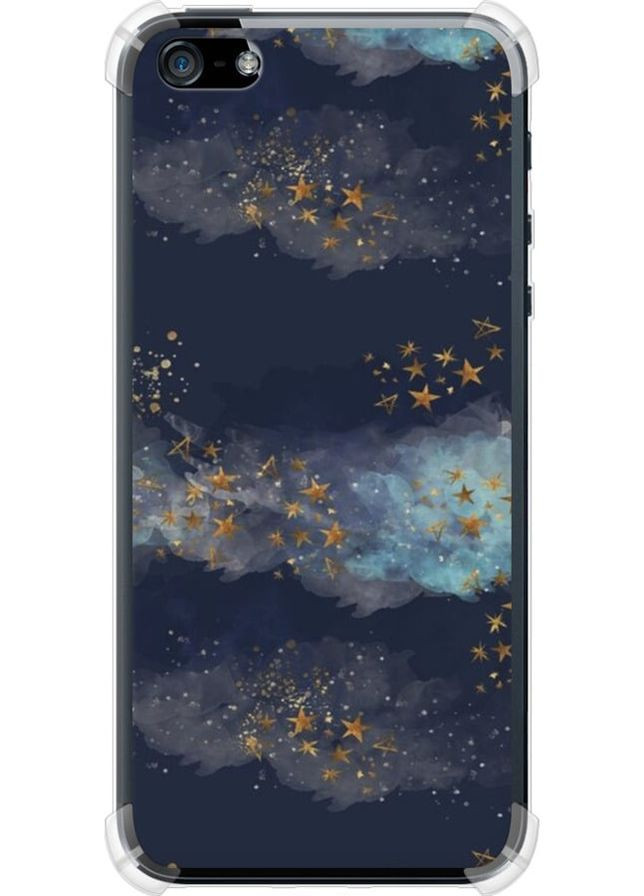 Силикон с усиленными углами чехол 'Ночь золотые звезды' для Endorphone apple iphone 5 (276396327)