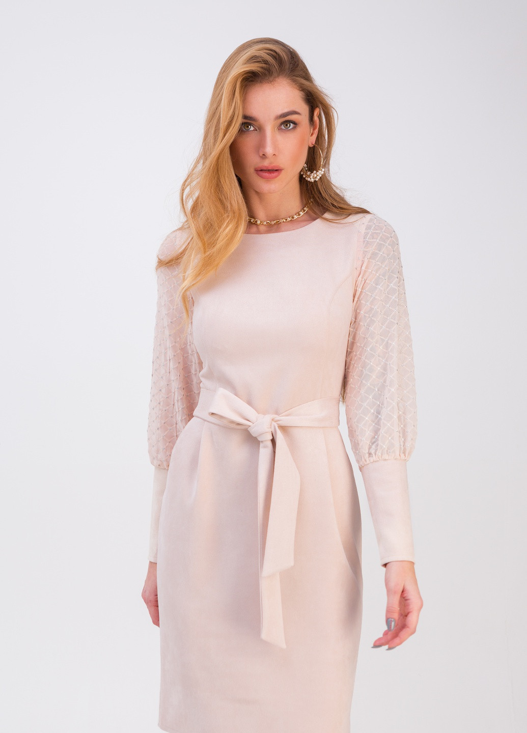 Бежева сукня амі бежевий Emass