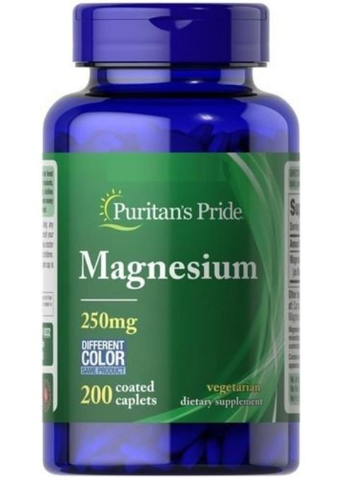 Puritan's Pride Magnesium 250 mg 200 Caplets Puritans Pride (264295735)