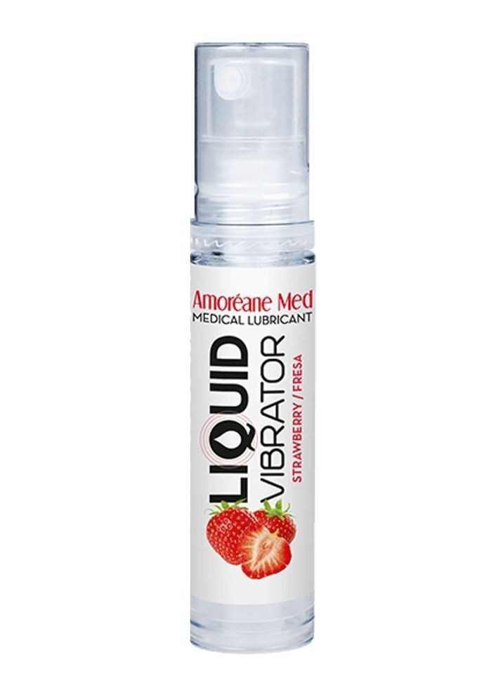 Лубрикант з ефектом вібрації Med Liquid Vibrator Strawberry (10 мл) Amoreane (260275937)