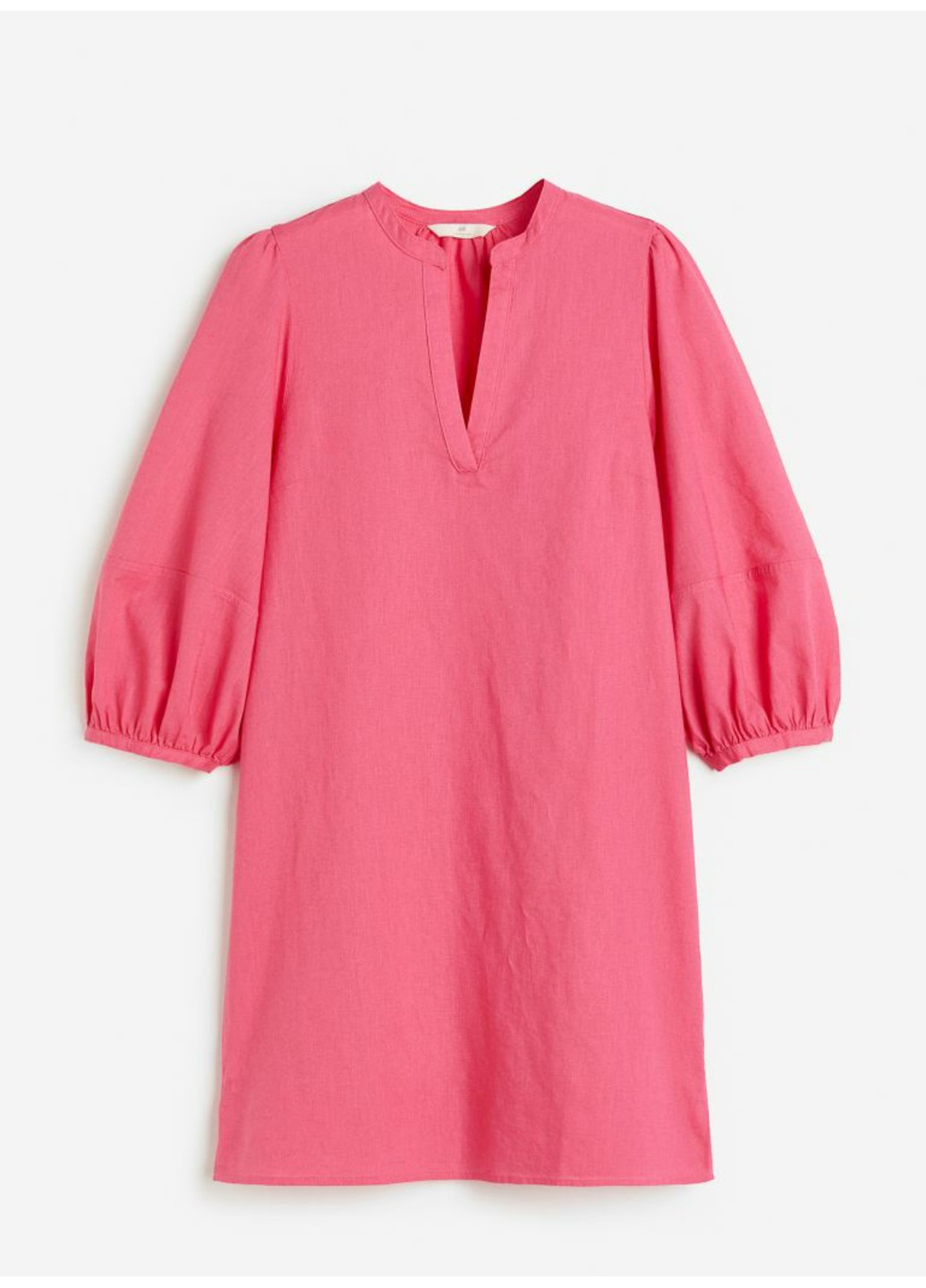 Розовое повседневный женское льняное платье н&м (55840) xs розовое H&M