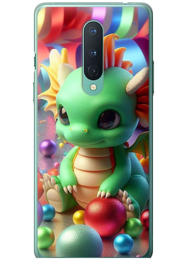 Силіконовий чохол 'Веселий дракончик' для Endorphone OnePlus 8 (275463483)