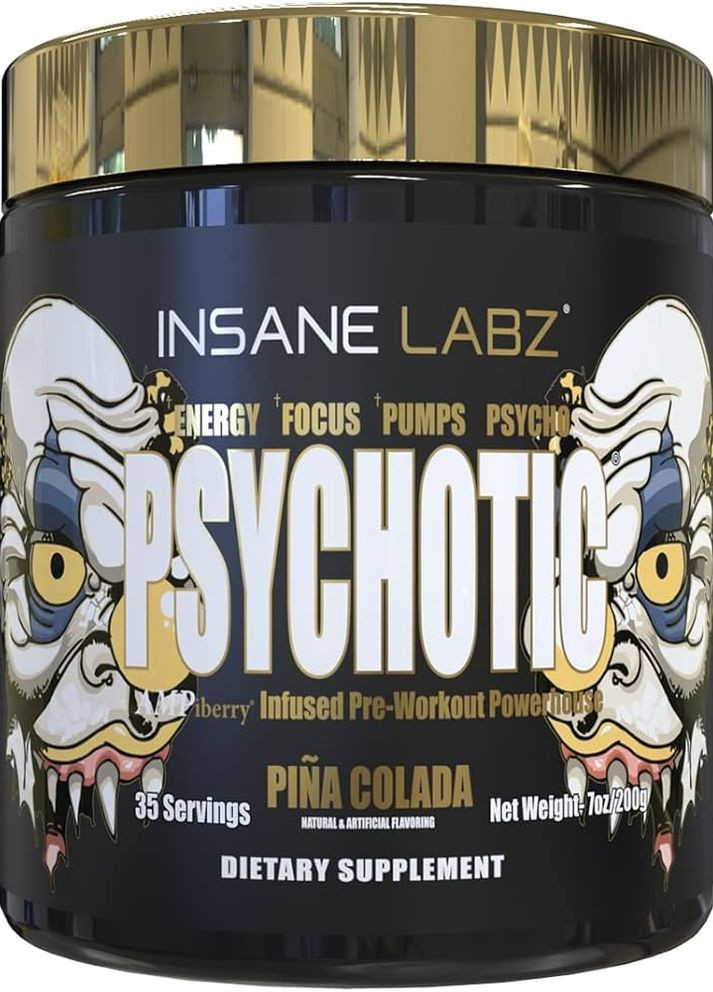 Предтренировочный комплекс Psychotic Gold 204 g (Pina Colada) Insane Labz (275332992)