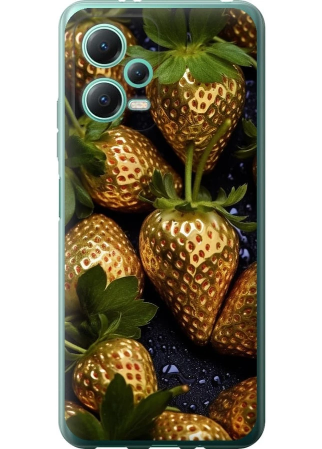 Силіконовий чохол 'Золота полуниця' для Endorphone Xiaomi Poco X5 5G (259319168)