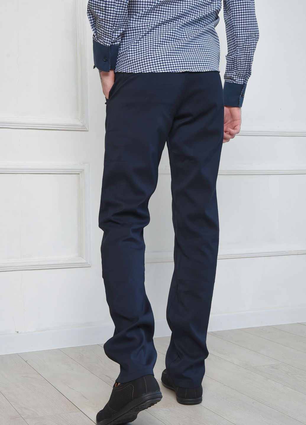 Штани чоловічі темно-синього кольору розмір 30 Let's Shop (277151436)