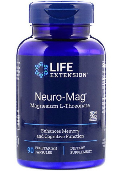 Neuro-Mag, Magnesium L-Threonate 90 Veg Caps LEX16039 Life Extension (256722651)