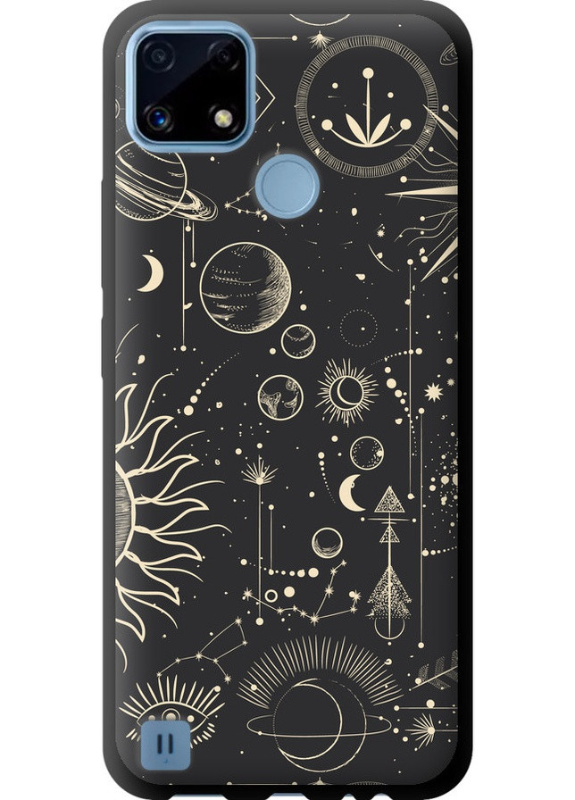 TPU чорний чохол 'Фаза місяця' для Endorphone Realme C21 (258091520)