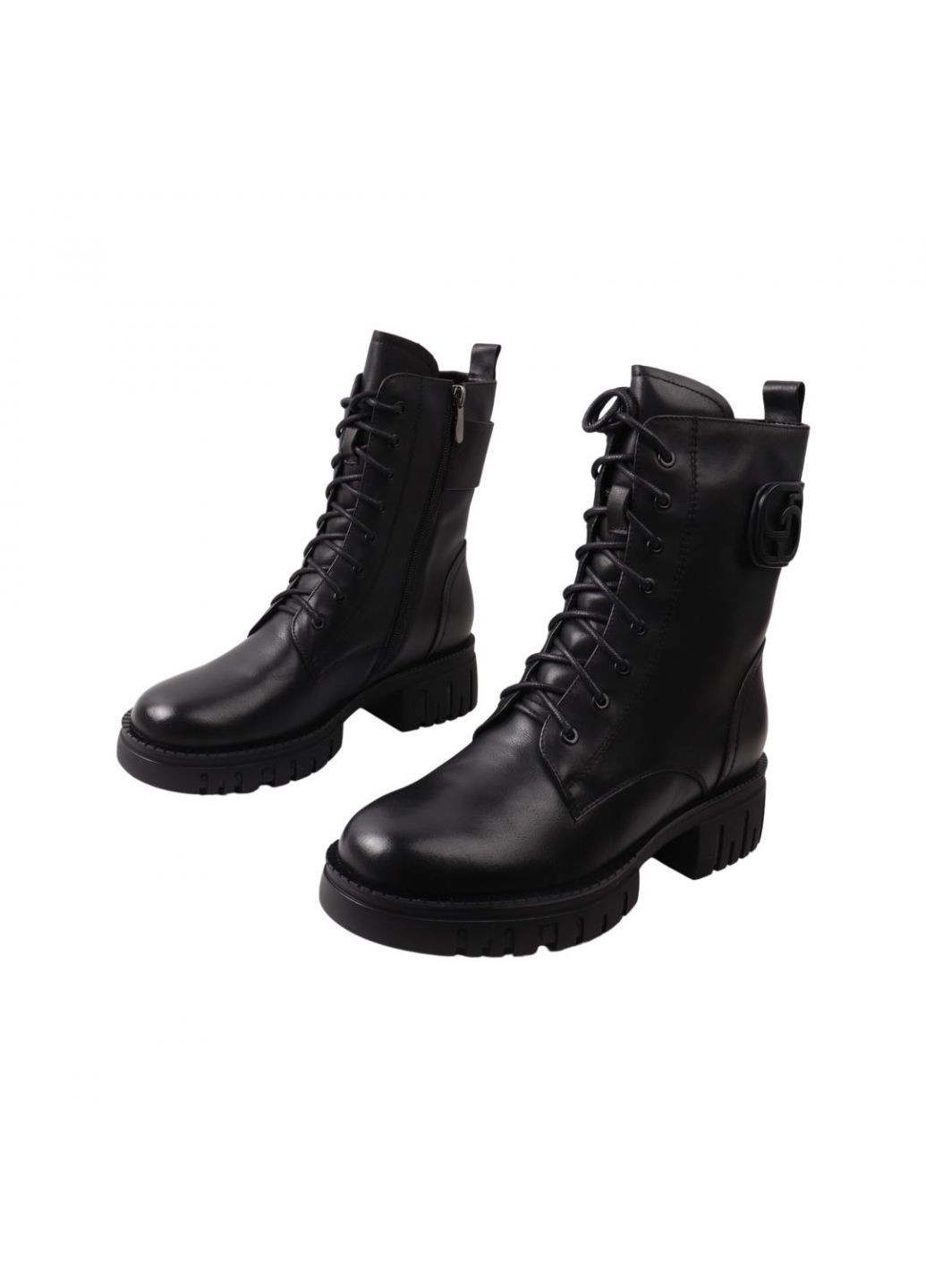 Черевики жіночі чорні натуральна шкіра Molka 182-22ZHC (257439413)