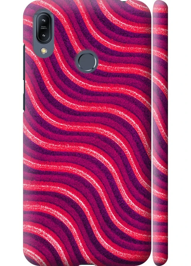 3D пластиковый матовый чехол 'Волнистые линии v2' для Endorphone Asus Zenfone Max M2 ZB633KL (257796235)