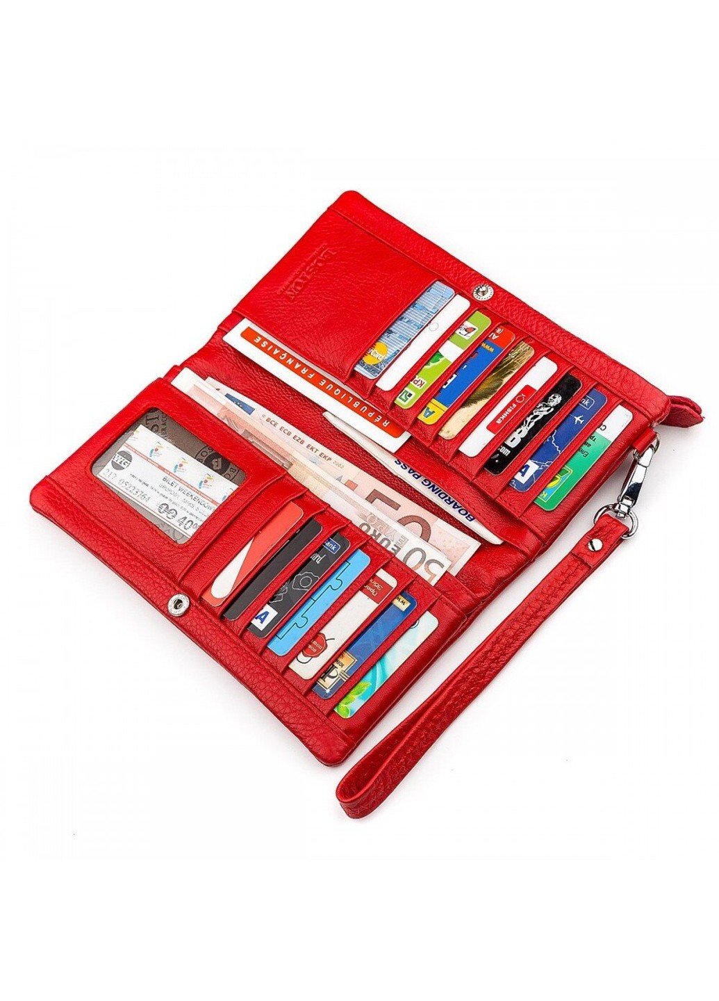 Кошелек из натуральной кожи 18469 (B213) Красный BOSTON (262523289)