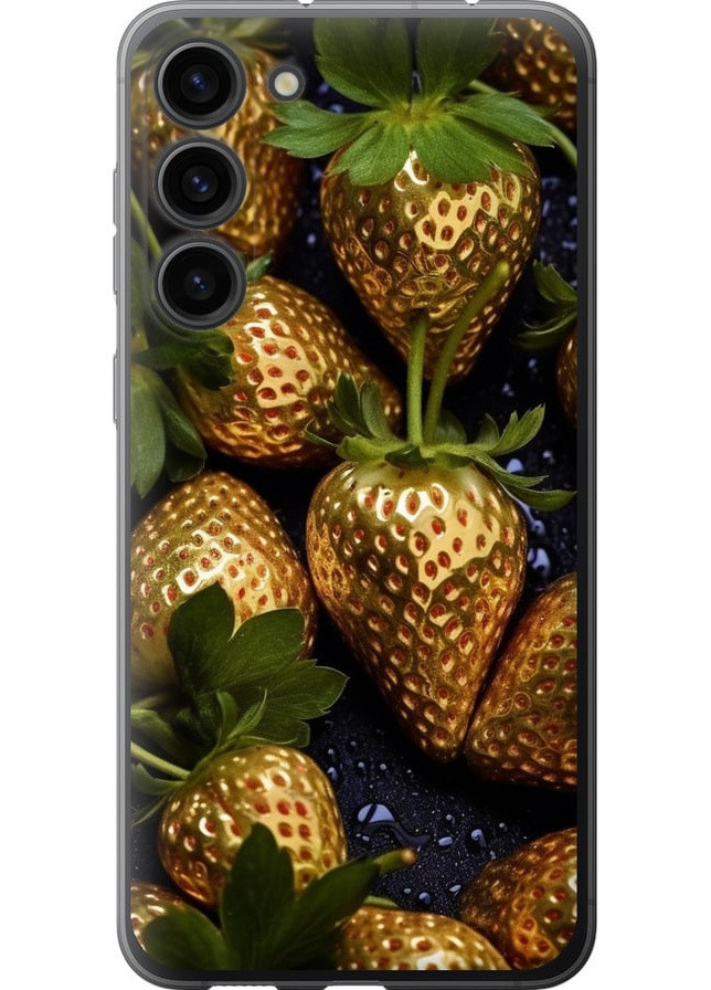 Силіконовий чохол 'Золота полуниця' для Endorphone Samsung Galaxy S23 Plus (259321941)