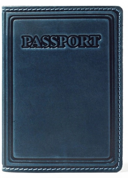 Кожаная Обложка Для Паспорта, Загранпаспорта Villini 002 Голубой Martec (259735340)