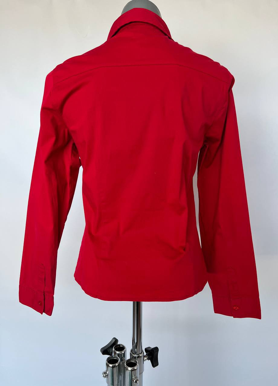 Красная кэжуал рубашка No Brand