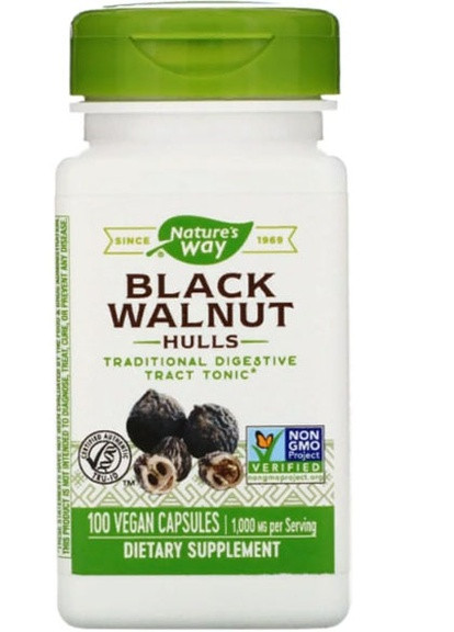 Black Walnut, Hulls 500 mg 100 Caps NWY-10600 Nature's Way (258498947)