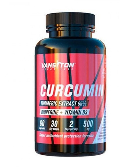 Curcumin With Bioperine And Vitamin D3 60 Caps Vansiton (258499555)