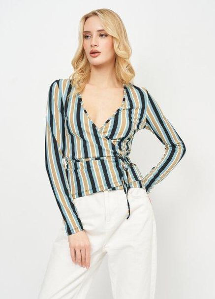 Комбінована блуза демісезон,кольоровий в смужку, Envii