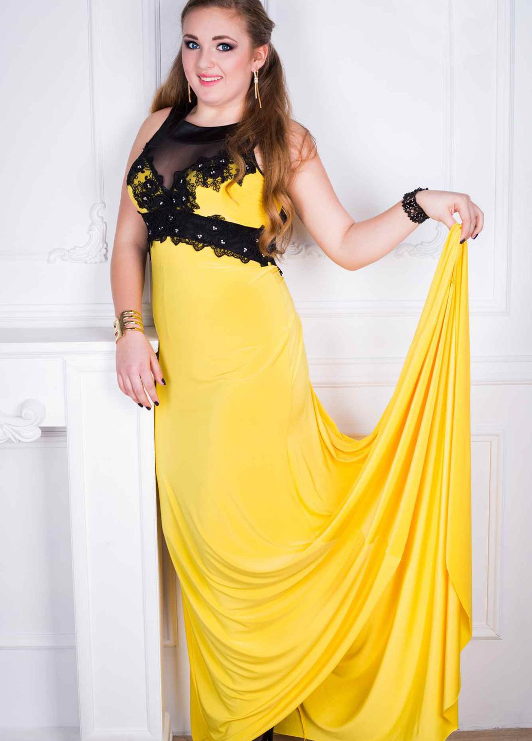 Желтое платье кассандра жёлтый Luzana