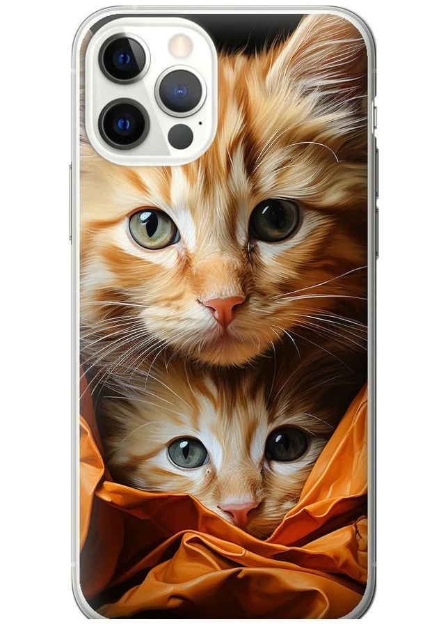 Силіконовий чохол 'Котики 2' для Endorphone Apple iPhone 12 Pro (267239327)