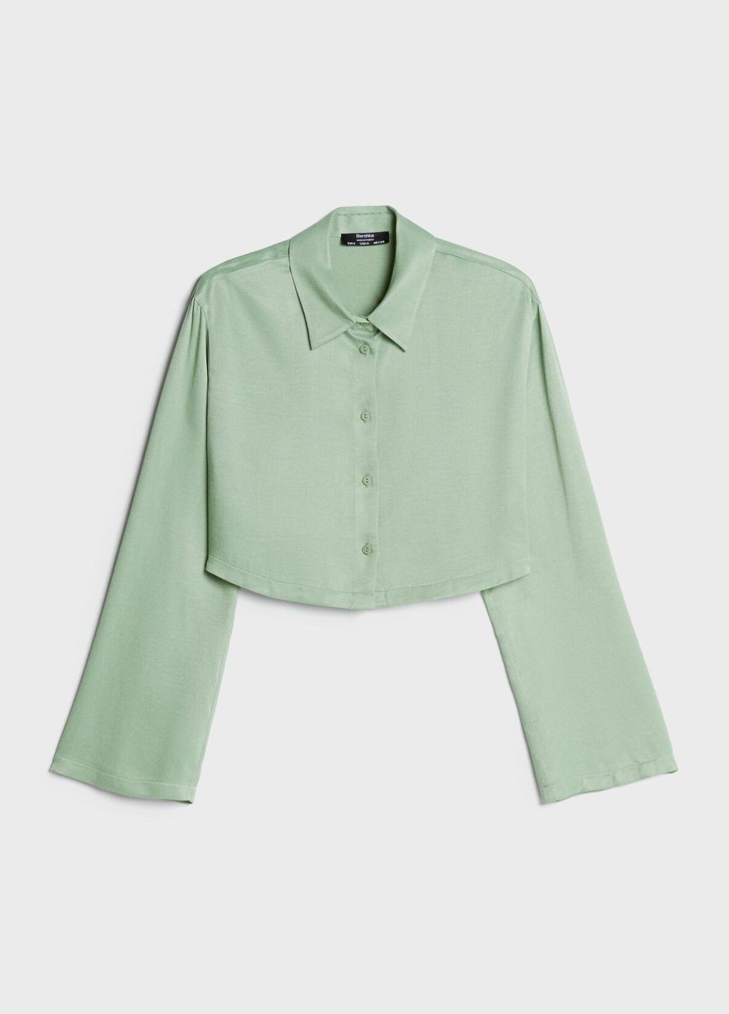 Светло-зеленая блуза демисезон,бледно-зеленый, Bershka