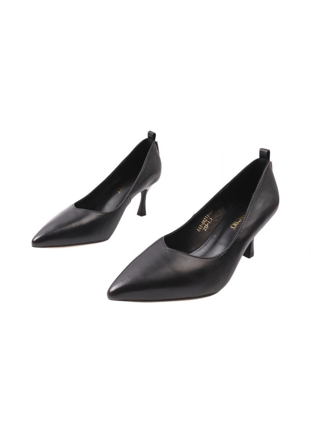 Selliveno Туфли женские из натуральной кожи, на шпильке, черные, черный з, китай — (257429235)