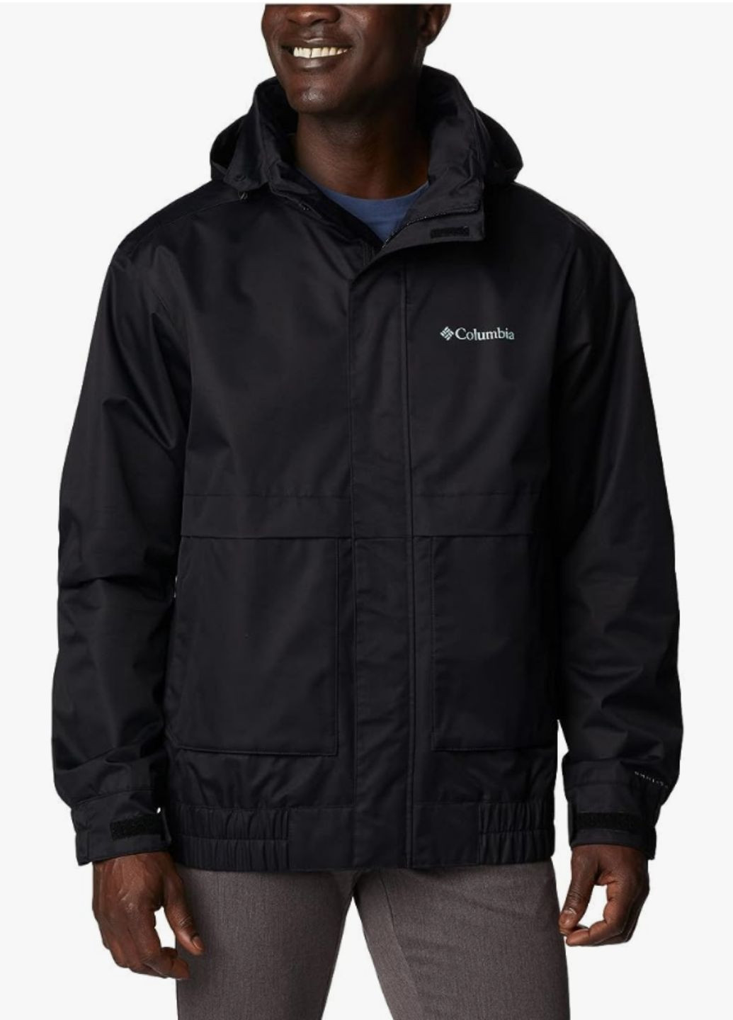 Черная демисезонная мужская куртка водонепроницаемая, дышащая, 48 р. Columbia Boundary Springs