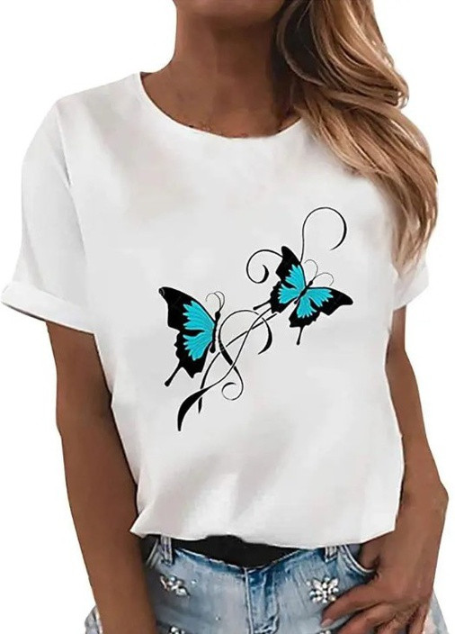 Белая летняя женская блуза-футболка "arial" Fashion Girl