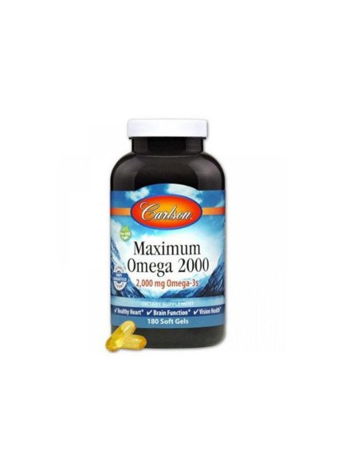 Maximum Omega 2000 mg 180 Soft Gels Natural Lemon Carlson Labs (259884780)