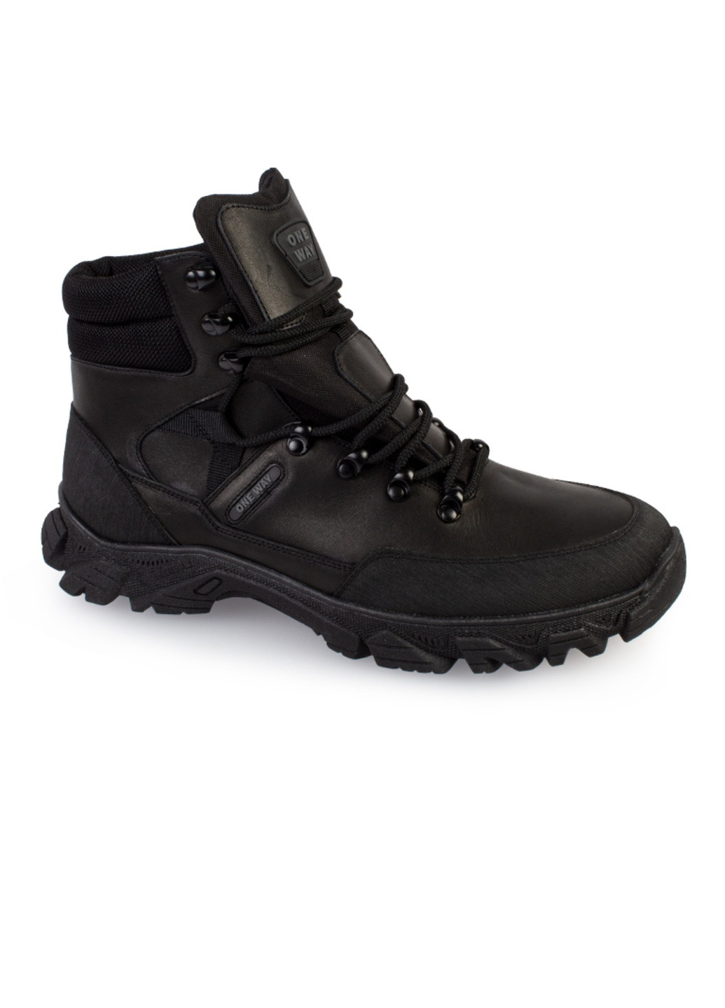 Черные зимние ботинки мужские бренда 9501061_(1) One Way