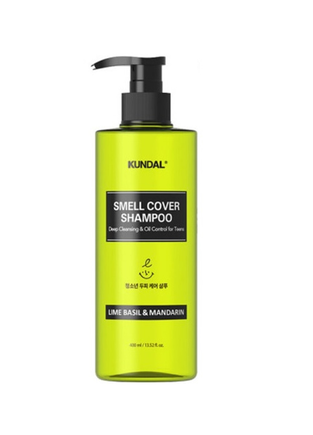 Шампунь для подростков против жирности All Day Smell Cover Teens Shampoo Lime Basil & Mandarin 400 мл Kundal (258297645)