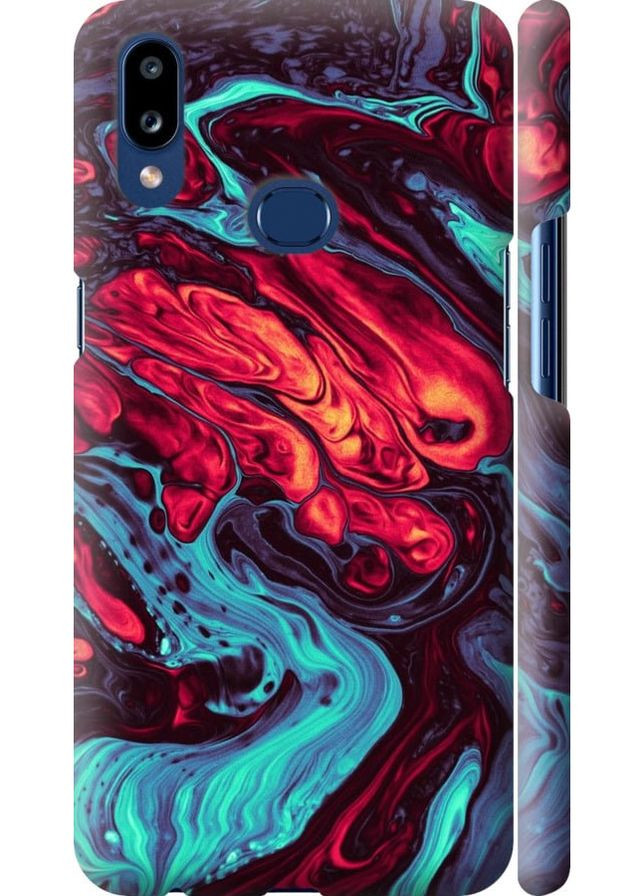 3D пластиковый матовый чехол 'Синяя красная абстакция' для Endorphone Samsung Galaxy A10s A107F (276314052)