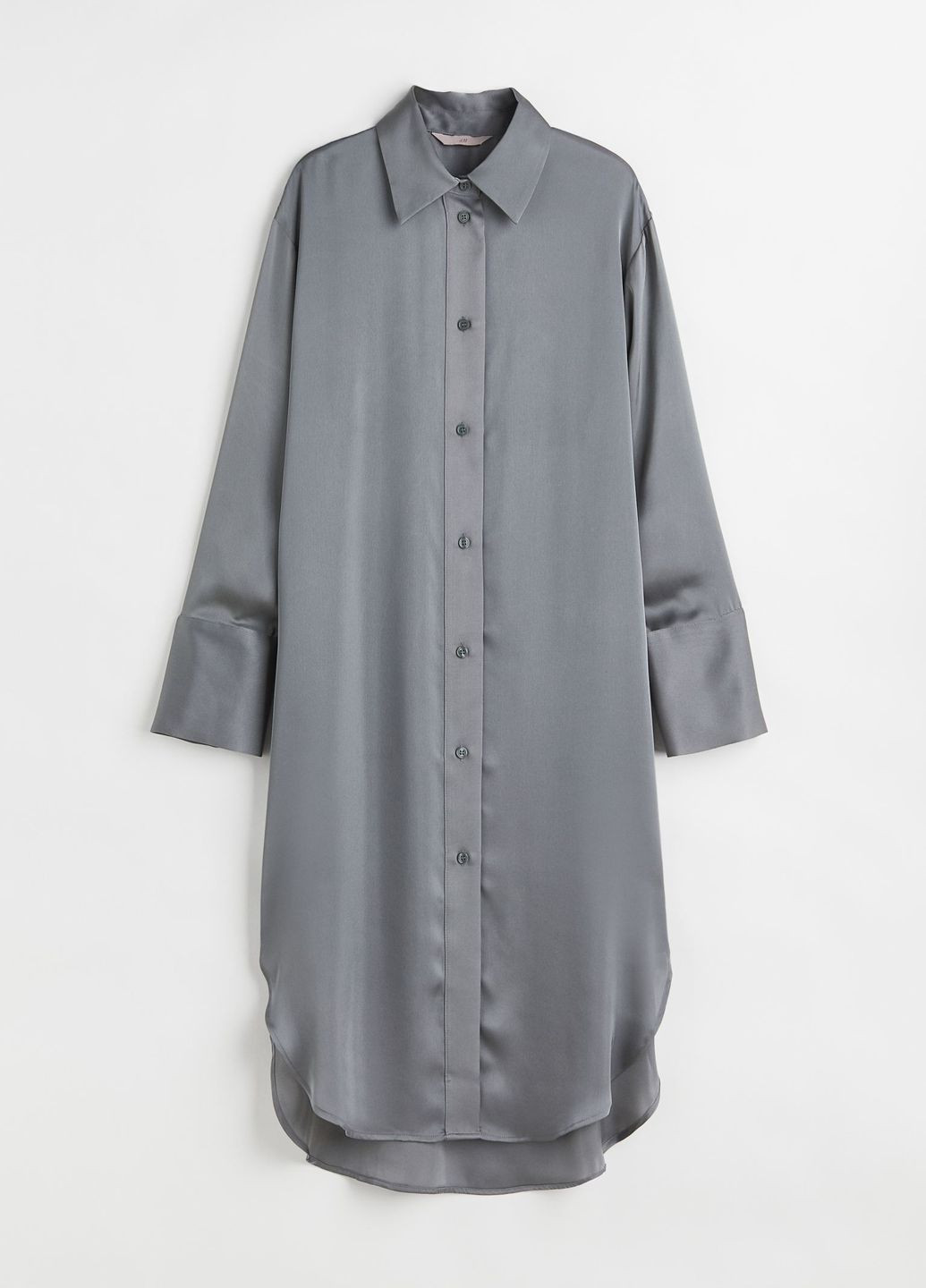 Сіра повсякденний плаття сорочка H&M однотонна