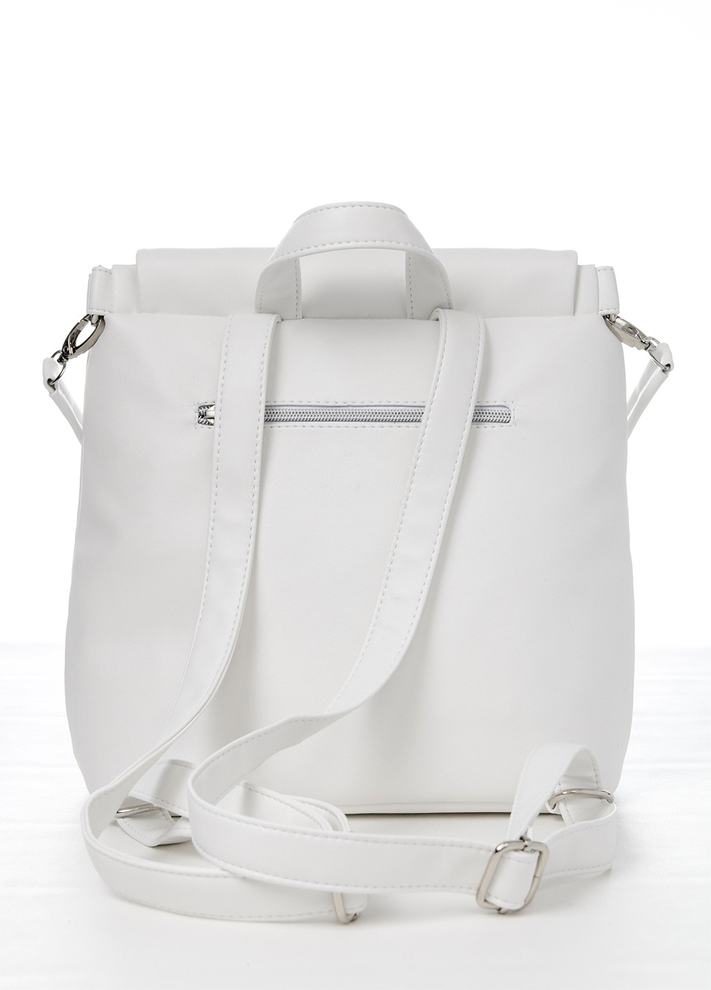 Жіночий рюкзак-сумка Loft строчений білий Sambag (259592023)