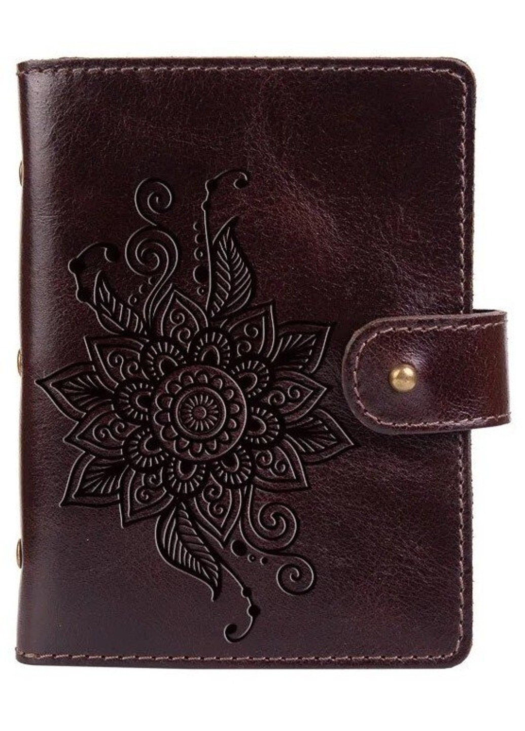 Шкіряний Картхолдер «Mehendi Classic» CH-06 Crystal Brown Silk Hi Art (269089265)