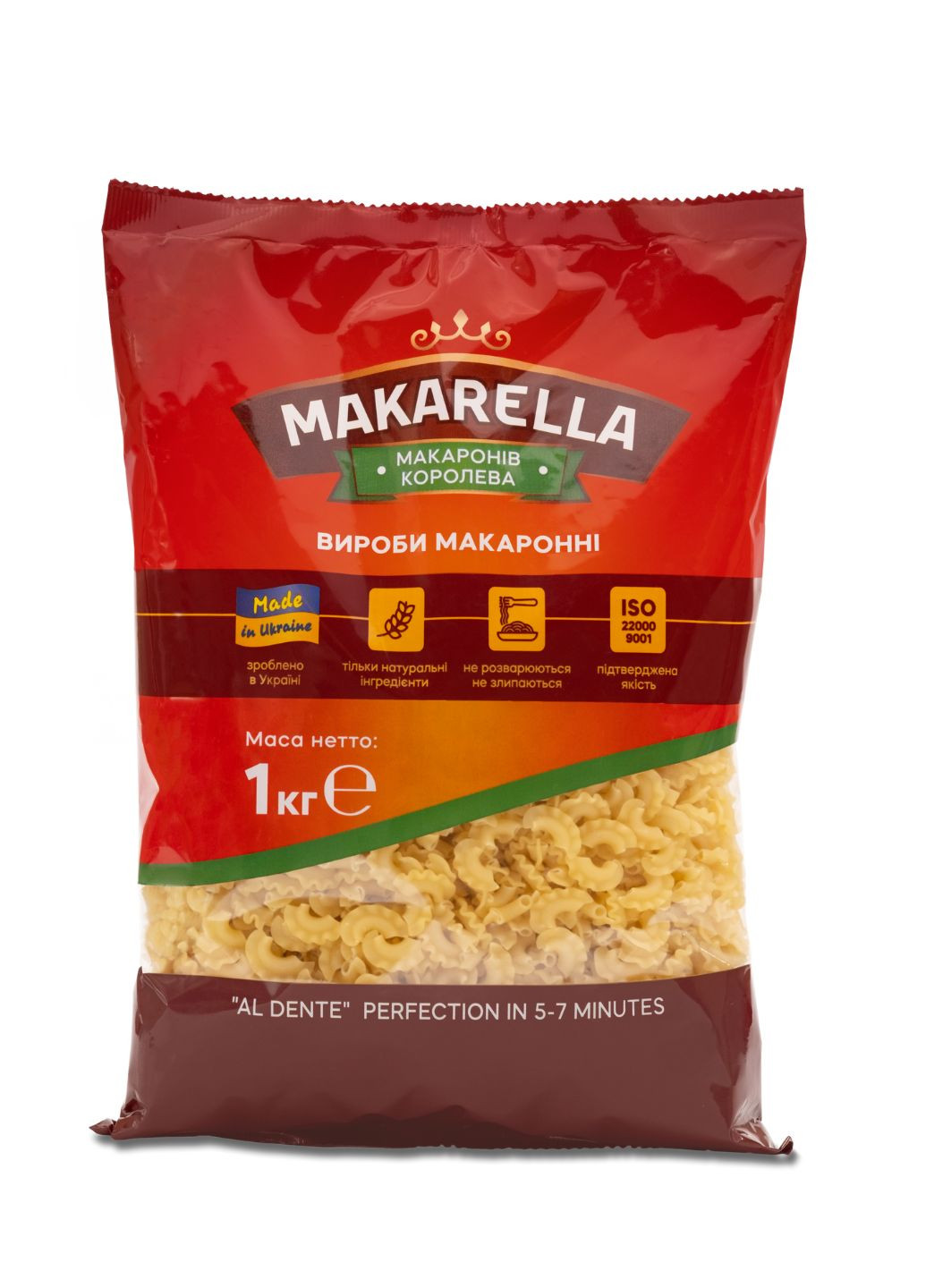 Макаронні вироби Гребінці MAKARELLА 1 кг (4820055302098) Makarella (266989182)