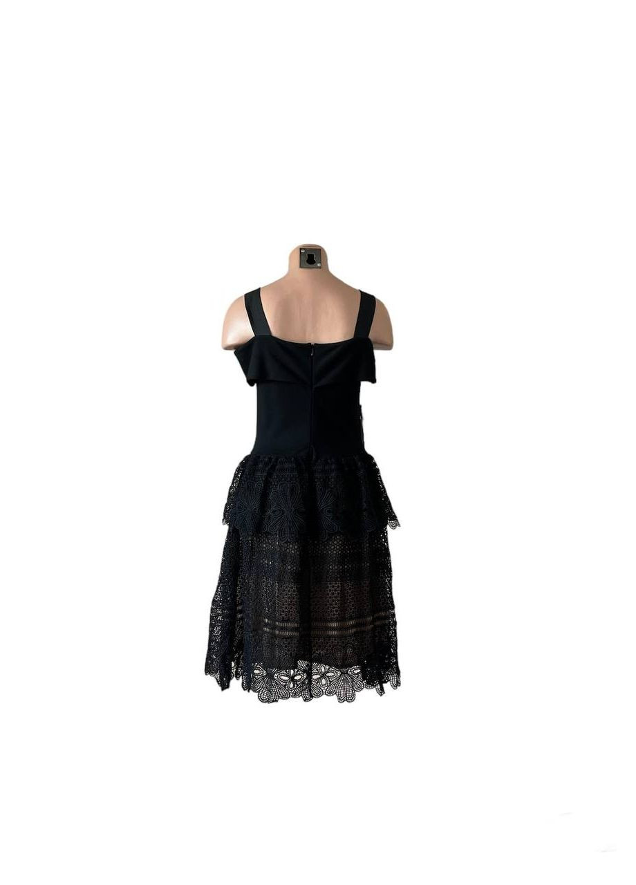 Чорна вечірня, коктейльна, кежуал сукня French Connection однотонна