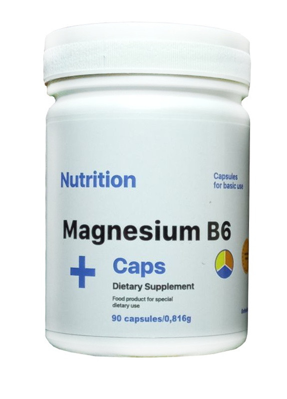 Мінерально-вітамінний комплекс Магній В6 Magnesium B6 + Caps 90 капсул EntherMeal (257941157)