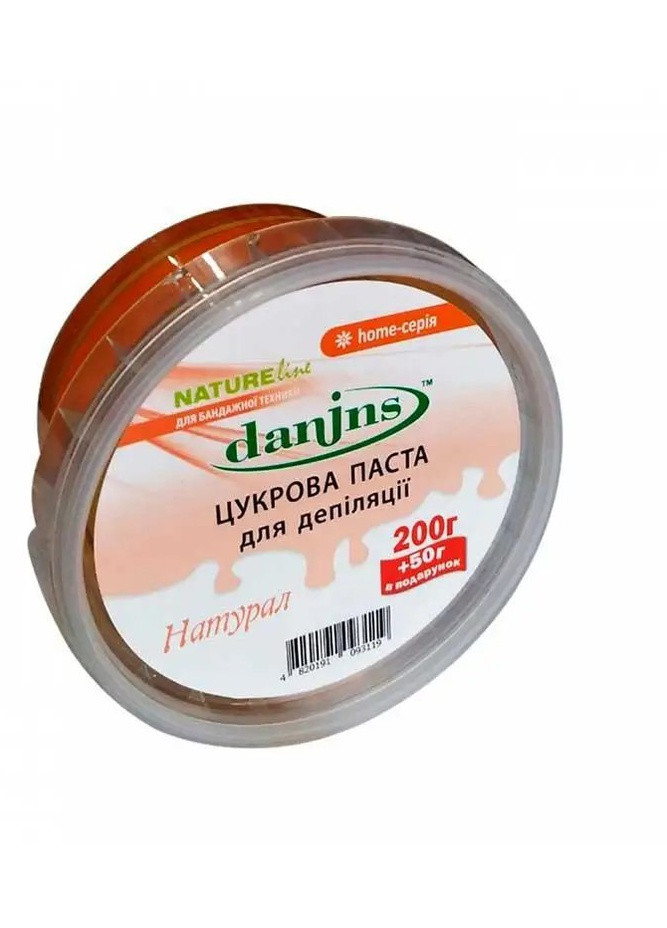Сахарная паста для депиляции в домашних условиях Бандажная Натурал 250 г Danins (258590268)