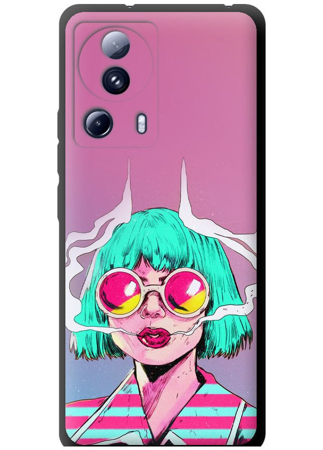 TPU чорний чохол 'Поп арт дівчина' для Endorphone Xiaomi 13 Lite (276192146)