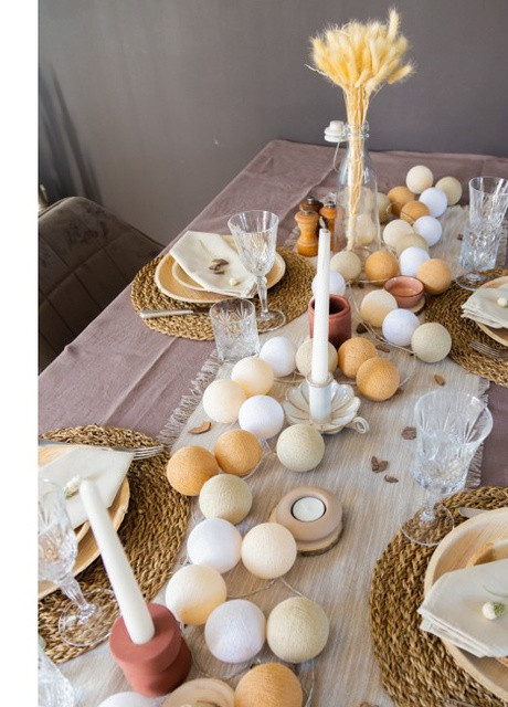 Тайская ниточная гирлянда CBL Creamy 20 шариков, 2.5 м Cotton Ball Lights (257960384)